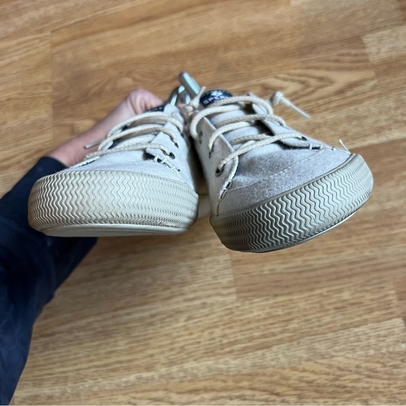 Sperry Top Sider Womens Brushed Canvas Light Beige Fashion Sneaker Size 8 - Picture 6 of 11